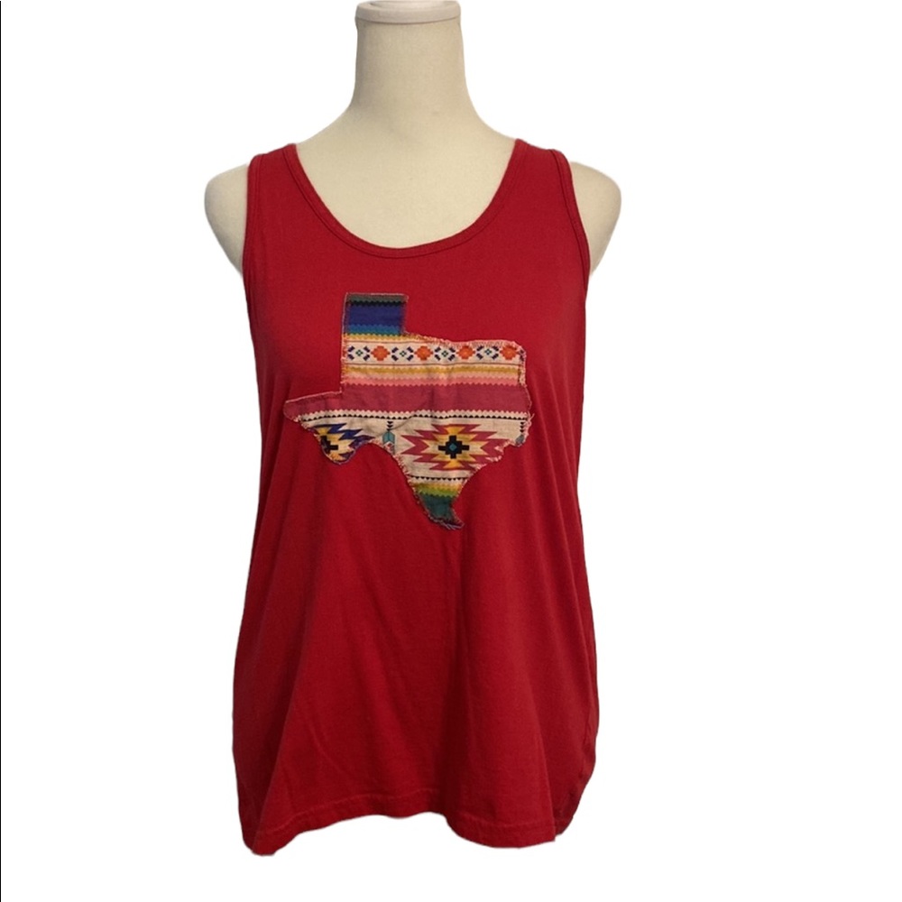 Texas patchwork tribal print graphic Tank top